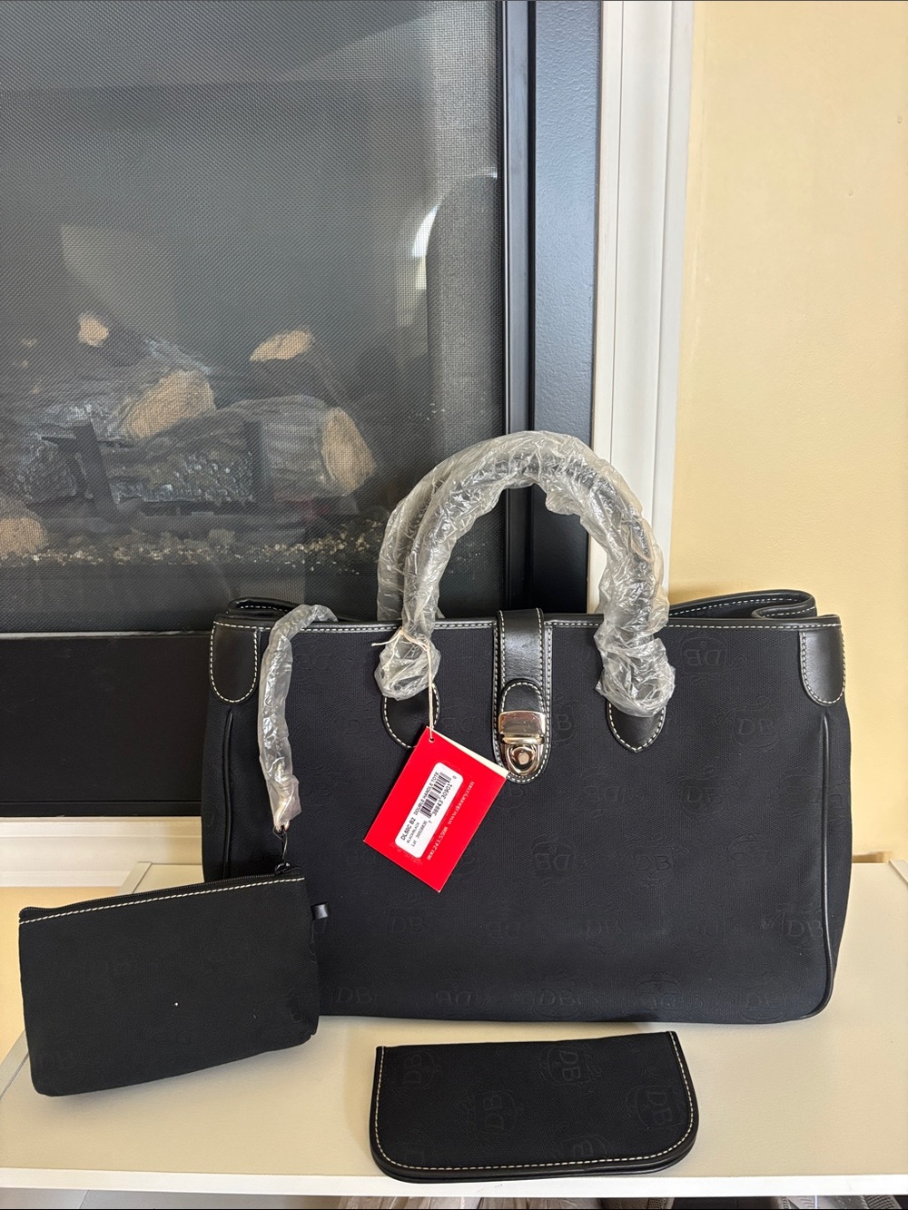 Dooney & Bourke Double Handle Tote With Eye Glass Case and Makeup Bag